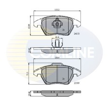 Front COMLINE CBP01308 Brake
