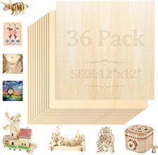 36 Pack Basswood Sheets