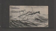 Postcard-SS "Ormonde"-In Stormy Weather-Orient Line-1915-1939-see 2 pics
