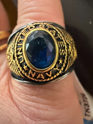 Mens navy blue sapphire ring - mens,