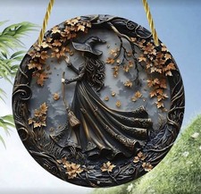 Witch Suncatcher Door Sign