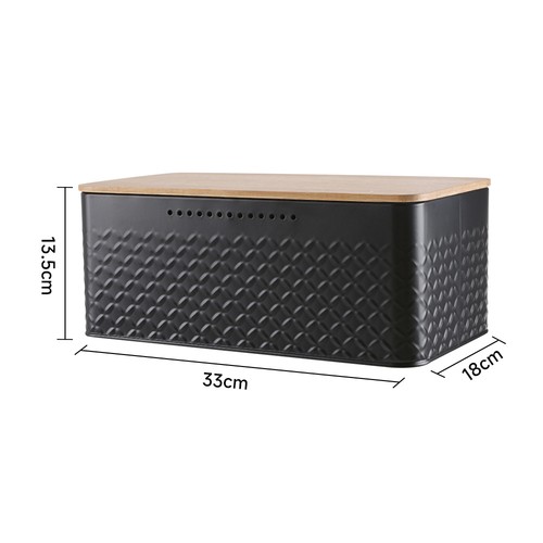 Large metal bread bin - bin, food