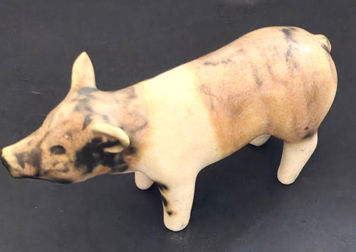 Vintage ceramic pig figurine - vintage,