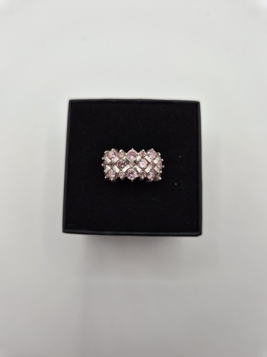 Morganite silver ring size l - morganite,