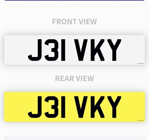 J31 vky private number plate - number,
