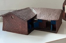LARGE Clay Hand Made Stables Barn Equestrian Model 37cm Farm Nativity Christmas
