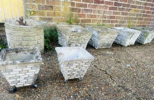 Lot heavy concrete garden - lot,