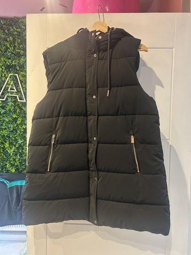 Zara women black hooded - black,