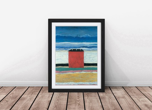 Malevich red house print - malevich,