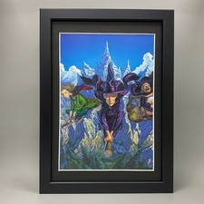 WITCHES ABROAD FRAMED ART TERRY PRATCHETT DISCWORLD PAUL KIDBY