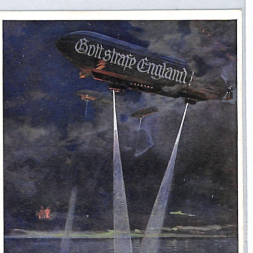 Zeppelin ww1 postcard - ww1,