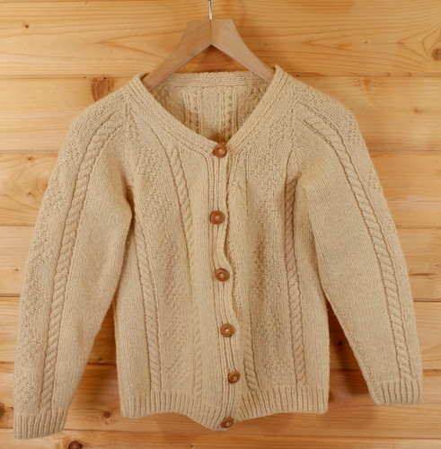 Vintage hand knitted aran - knitted,