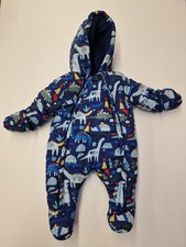 Mini Club Baby Dinosaur  All In One Pram/Snow Suit With Hood & Mittens 0-3 Month