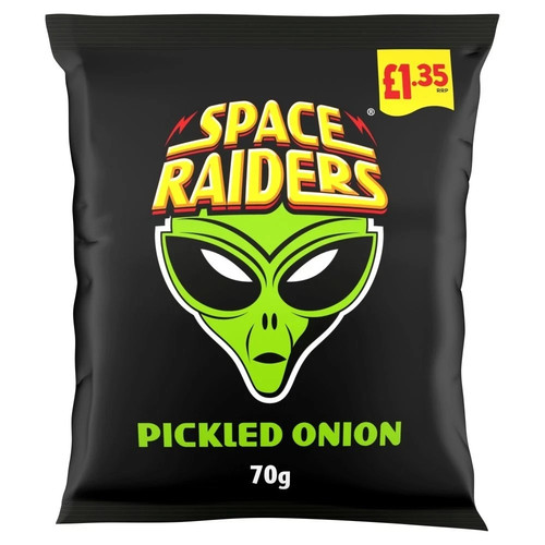 Space raiders saucy bbq crisps - space,