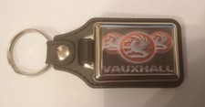 VAUXHALL LOGO CAR  LEATHER KEYRING spares gift idea