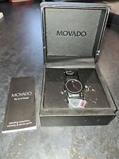 Movado Black Metal Bracelet Mens Swiss Watch