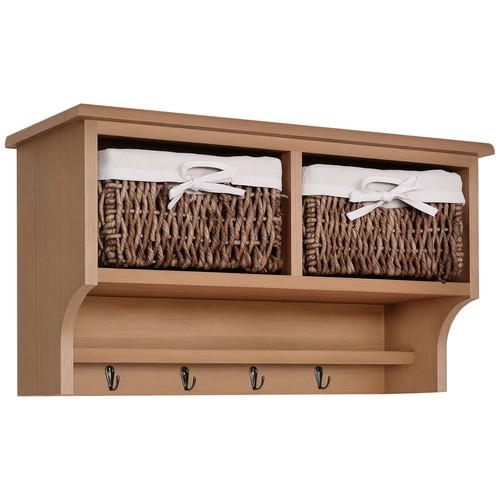 Homcom entryway coat - rack, wall