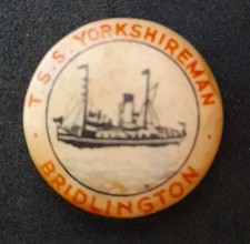TSS Yorkshireman - Bridlington Old Souvenir Badge