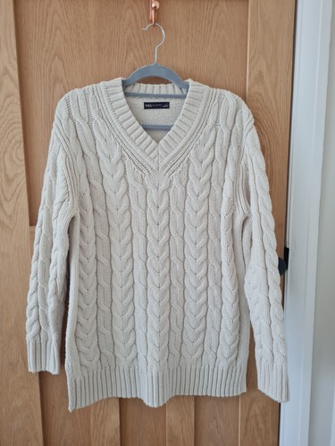 Cable knit cream jumper - m&s,