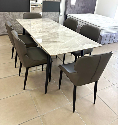 Grey marble 7pc - grey,