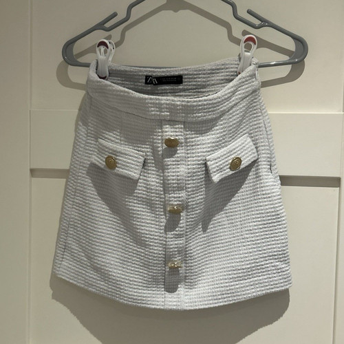 Zara women white - white, tweed