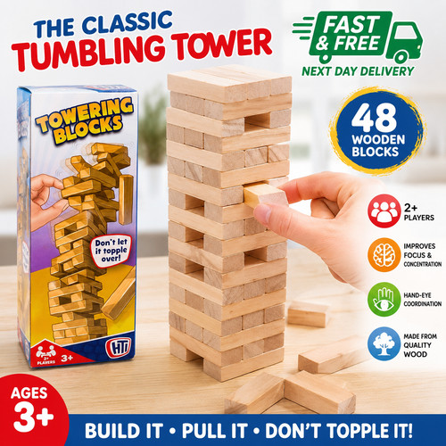 Wooden tumbling tower game - tumbling,