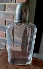 Victorian Glass hip flask With
