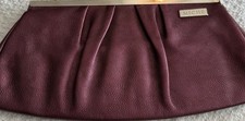 MICHE Burgundy Leather Clutch