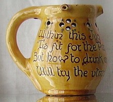 VINTAGE BRANNAM PUZZLE JUG