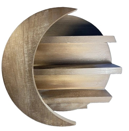 Dark wood crescent moon - wood,