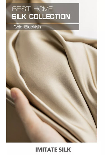 Gold silk blackout - silk, curtains