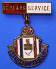 National Savings 10 Years Service medal - King's Crown ***[23172]