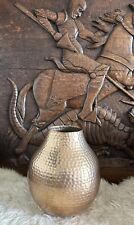 Large Copper Vase Sphere Shaped Base, Gold Christmas Decor Table Centre Piece