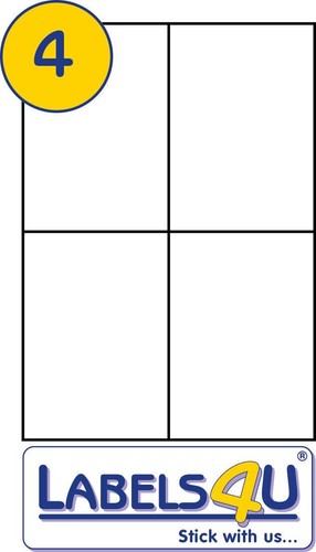 Labels4u white sticky - a4,