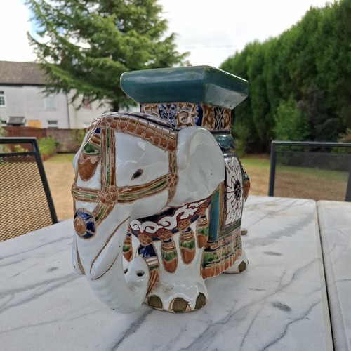 Elephant plant stand ceramic - elephant,