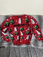 Minecraft Boys Christmas Jumper - Age  10-11  Years 