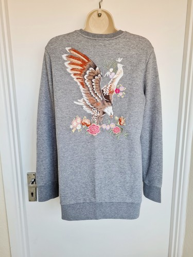 Red valentino grey embroidered - red,