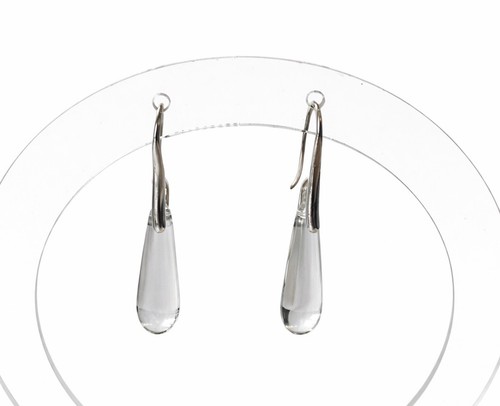 Clear czech glass teardrop - clear,