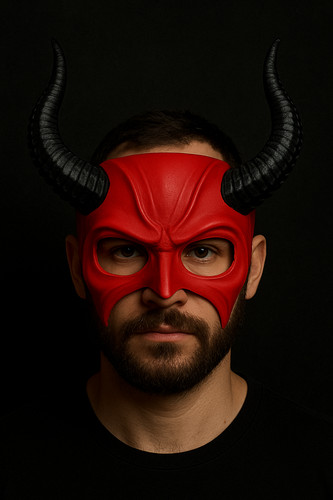 Premium devil horn mask - horn,