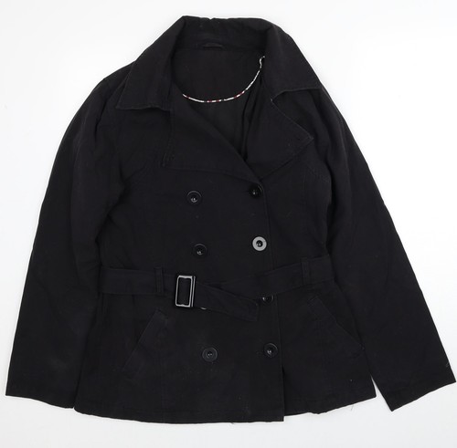 Womens black pea coat - womens,