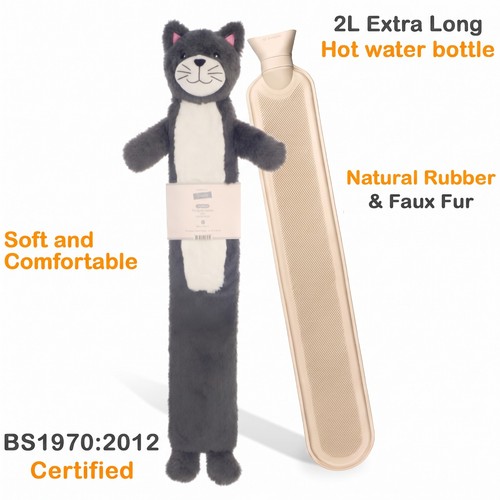 Long hot water bottle with - long,
