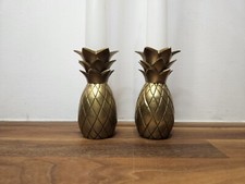 Pair Of Solid Brass Pineapple