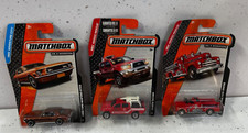 Matchbox Cars Set of 3 - Ford Mustang - Toyota Tacoma - Seagrave Fire Engine
