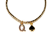 Gold Diamante Rhinestone Queen of Spade Hotwife Anklet Ankle Jewellery BBC 1 Row