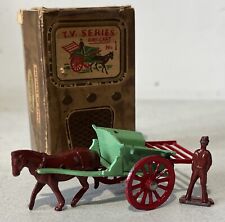 VINTAGE BENBROS TV SERIES NO.1 HAY CART w/ HORSE & FARMER DIECAST MODEL BOXED