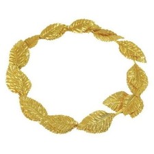 Roman Gold Leaf Laurel Wreath Greek Goddess Headpiece Toga Fancy Dress Costume