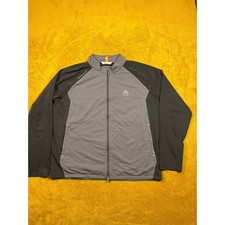 Peter Millar cWc est 1956 Golf Jacket Mens XXL Full Zip Gray Black Lightweight