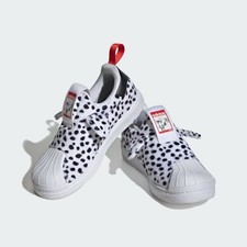 Adidas Kids Superstar x Disney 360 Slip On Trainers / Dalmation White / RRP £58