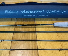 Shakespeare Agility 2 Rise 9’ #5 Weight 4-piece Fly Rod * Excellent Condition *