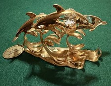 Crystal Temptations Swarovski 24k Gold Plated dolphins with Swarovski crystals. 